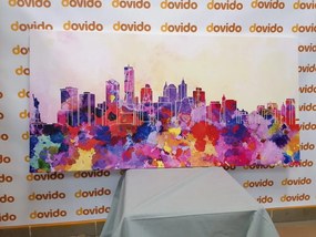 Quadro su tela – New York in versione acquerello