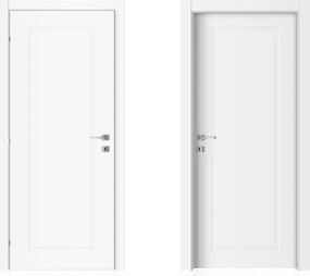 Porta interna a battente Drift in MDF laccato colore bianco, L 70 x H 210 cm, apertura reversibile