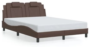 Giroletto Con Luci Led Marrone 140x200 Cm İn Similpelle /