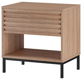 Comodino con piano effetto rovere naturale Celine - Støraa