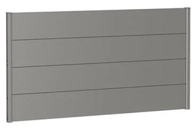 Frangivista in acciaio metallizzato grigio BIOHORT L 180 x H 91 cm, spessore 44 mm