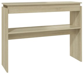 Tavolino Consolle Rovere Sonoma 102x30x80 cm Legno Multistrato