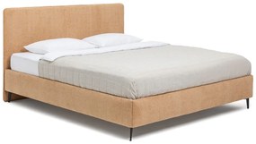 Letto matrimoniale imbottito color senape con rete inclusa 160x200 cm Noira Slim – Bonami Selection