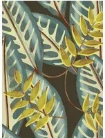 Élitis Carta da parati Alocasia - Schwarz /Petrol