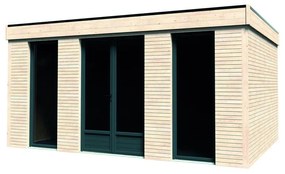 Casetta abitabile DECOR ET JARDIN in legno Decor Home Legno con porta doppio battente, superficie totale 18.14 m² e spessore parete 90 mm