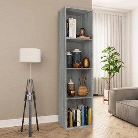 Libreria/mobile tv grigio sonoma 36x30x143 cm legno multistrato