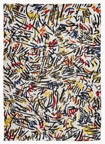 Tappeto jacquard a tessitura piatta Graffito