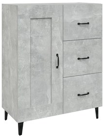 Credenza grigio cemento 69,5x34x90 cm in legno multistrato