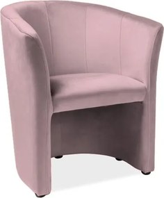 Poltrona TM 1 in velluto rosa - Blu52/wenge
