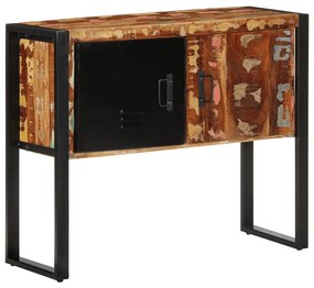 Tavolo Consolle Multicolore 90x35x75 Cm Legno Massello Recupero /