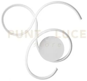 Plafoniera led twist in metallo verniciato bianco pl.twist-b.co-pc