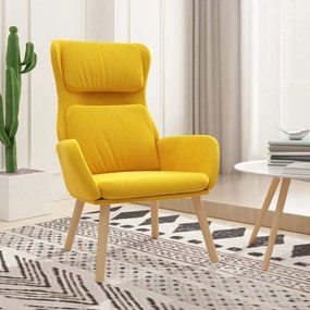 Poltrona Relax Giallo Senape İn Velluto /