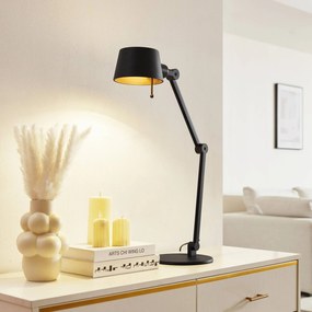 Lampada da scrivania Silka Lucande, Nero, Studio / Ufficio, Metallo, Moderno, Lampada da tavolo