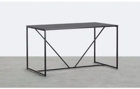 Tavolo da pranzo in acciaio laminato (78x140 cm) Ibiza Nero Obsidian - The Masie