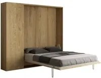 Letto matrimoniale a scomparsa Kentaro colonna sx-dx L.234 P.39 H.210 Colore: Quercia Naurale