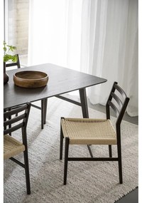 Sedie da pranzo in marrone scuro-naturale in set di 2 pezzi Harlan - Rowico