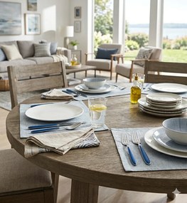 Servizio Set di Posate 24 Pezzi in Acciaio Eme Caribe Blu 55...