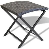 Sgabello Pieghevole in Polyrattan Nero cod mxl 77164