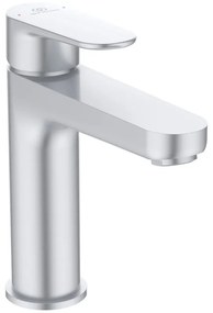 Rubinetto per lavabo a canna media getto aerato Cerafine O cromo spazzolato opaco IDEAL STANDARD H 17.6 cm