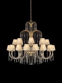 Arredoluce Royal Collection lampadario 24 luci 406/16+8 P Cromo