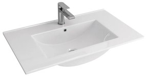 New Line Lb Lavabo 81x47 da incasso Per Mobile Bagno In Porcellana Bianco