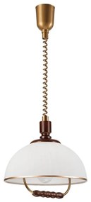 Lampadario a scomparsa RAMONA 1xE27/60W/230V beige/marrone scuro