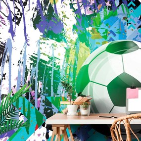 Carta da parati – Palla Vincente Blu-Verde