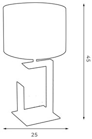 Lampada da tavolo 1xE27/60W/230V 45 cm verde/oro