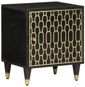 Comodino 40x33x46 Cm İn Legno Massello Di Mango /