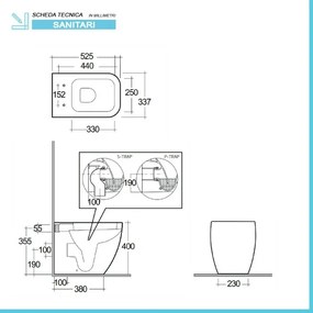 Sanitari filomuro bianco opaco Rimless Rak serie Metropolitan copriwc soft-close