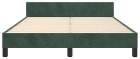 Giroletto con testiera verde scuro 140x190 cm in velluto