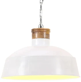 Lampada A Sospensione Industriale 42 Cm Bianca E27 /