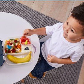 Box porta merenda grande – indaco/rosa