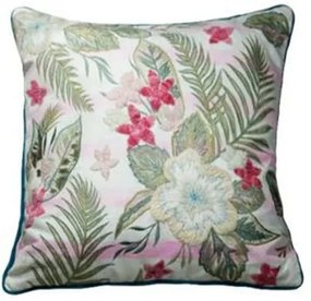 Fodera per cuscino DKD Home Decor 60 x 1 x 40 cm Rosa Verde Tropicale