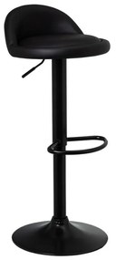 Sgabelli da bar neri ad altezza regolabile in similpelle in set di 2 (altezza seduta 72 cm) - Casa Selección
