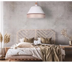 Duolla - Lampadario a sospensione con filo AVIGNON 1xE27/15W/230V diametro 60 cm bianco/beige