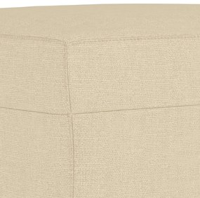 Poggiapiedi crema 60x50x41 cm in tessuto