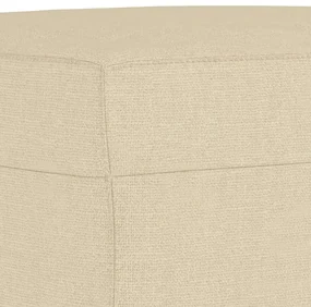 Poggiapiedi crema 60x50x41 cm in tessuto
