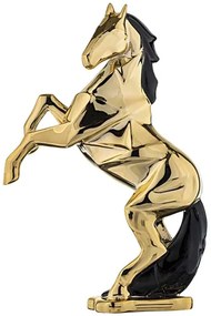 Bongelli preziosi piccola Scultura in marmorino moderna Cavallo stilizzato h 13 - varie colorazioni ORO