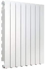 Radiatore acqua calda PRODIGE Modern in alluminio, 8 elementi interasse 80 cm, bianco