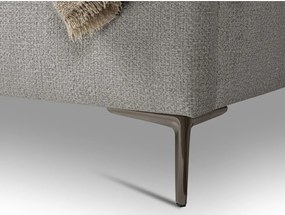 Letto matrimoniale imbottito grigio chiaro con rete inclusa 180x200 cm Makana – Makamii