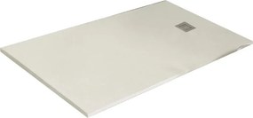 Piatto doccia in resina Strato bianco L 100 x L 70 x H 2.5 cm effetto pietra