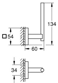 GROHE 40979000 - Porta rotolo di scorta START in cromo lucido