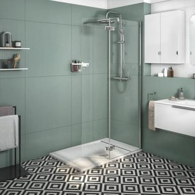 Walk-in L 80 x H 200 cm, vetro 8 mm vetro senza finitura / trasparente cromo