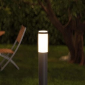 Paletto da Giardino 100cm acciaio inox NERO IK06 IP54 base E27
