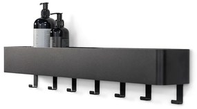 Mensola da bagno da parete nera in acciaio Multi – Spinder Design