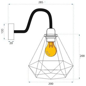 Lampada Da Muro Lof Oro  392229