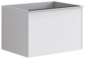 Mobile da bagno sospeso sotto lavabo L 60 x H 40 x P 45.5 cm bianco laccato opaco, 1 cassetto Pixel frame
