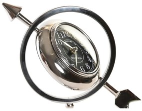 Orologio da Tavolo DKD Home Decor 23 x 8 x 30 cm Argentato Alluminio