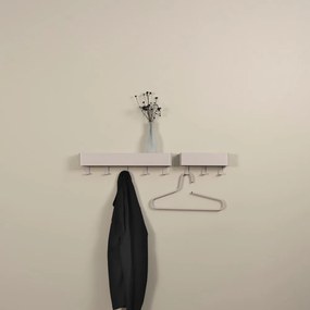 Attaccapanni da parete grigio tortora in metallo con scaffale 52 cm Dax Play – Spinder Design